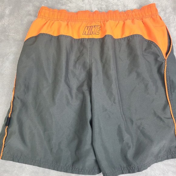 Vintage Nike Shorts Orange and Black Men's Size Large Mess Swimwear Men's Large - Picture 10 of 10